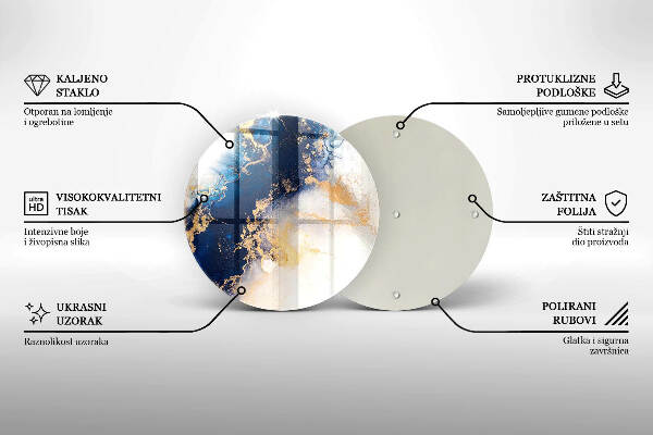 Grabkerzen Unterlage Abstraktion mit Blau