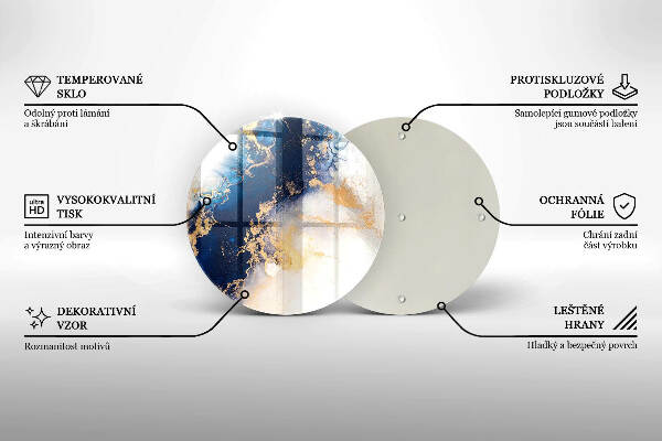 Grabkerzen Unterlage Abstraktion mit Blau