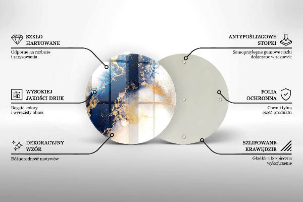 Grabkerzen Unterlage Abstraktion mit Blau