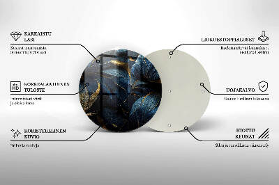 Unterlage für Kerzen Dekorative Blätter mit Gold
