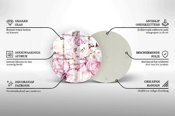Unterlage für Kerzen Pfingstrosenstrauß