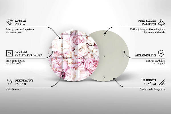 Unterlage für Kerzen Pfingstrosenstrauß