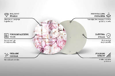 Unterlage für Kerzen Pfingstrosenstrauß