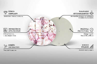Unterlage für Kerzen Pfingstrosenstrauß