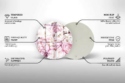 Unterlage für Kerzen Pfingstrosenstrauß
