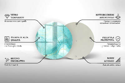Grabkerzen Unterlage Blaue und goldene Abstraktion