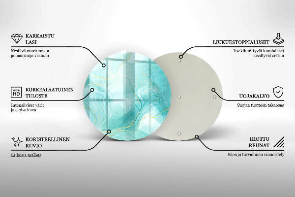 Grabkerzen Unterlage Blaue und goldene Abstraktion