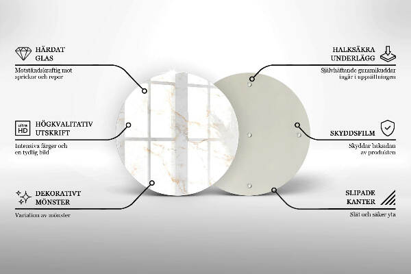 Unterlage für Kerzen Eleganter Marmorstein