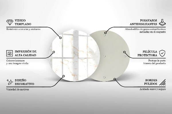 Unterlage für Kerzen Eleganter Marmorstein