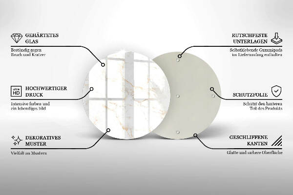 Unterlage für Kerzen Eleganter Marmorstein