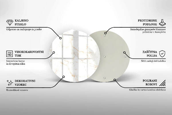 Unterlage für Kerzen Eleganter Marmorstein