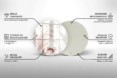 Unterlage für Kerzen Pastellfarbene Pfingstrosen