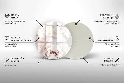Unterlage für Kerzen Pastellfarbene Pfingstrosen