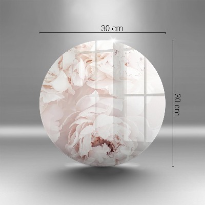 Unterlage für Kerzen Pastellfarbene Pfingstrosen