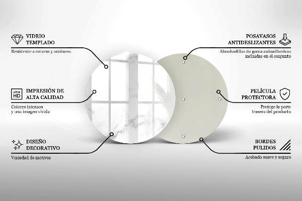 Unterlage für Kerzen Moderner Marmor