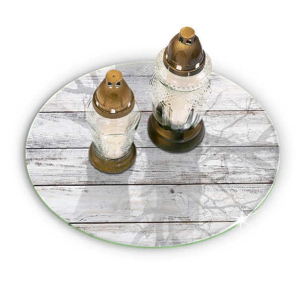 Grabkerzen Unterlage Helle Holzbretter