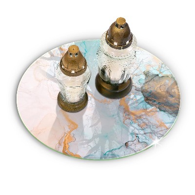 Unterlage für Kerzen Abstrakter Marmor