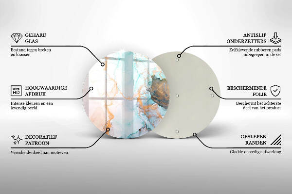 Unterlage für Kerzen Abstrakter Marmor