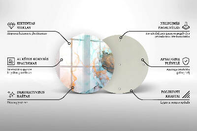 Unterlage für Kerzen Abstrakter Marmor
