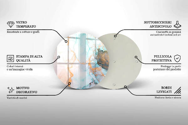 Unterlage für Kerzen Abstrakter Marmor