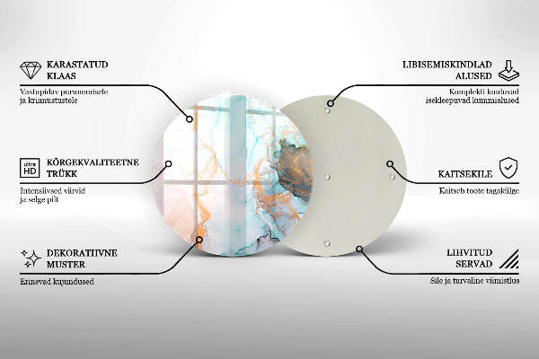 Unterlage für Kerzen Abstrakter Marmor