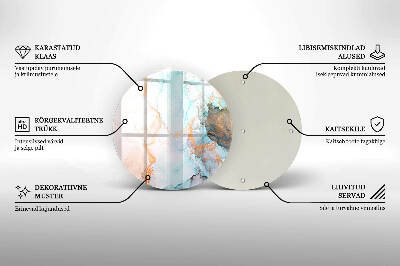 Unterlage für Kerzen Abstrakter Marmor