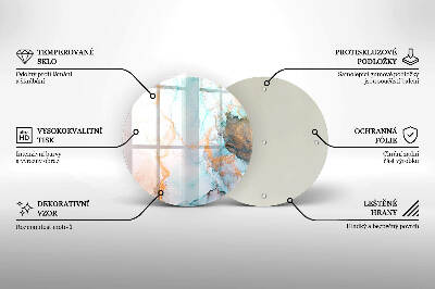 Unterlage für Kerzen Abstrakter Marmor
