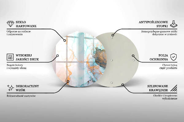 Unterlage für Kerzen Abstrakter Marmor