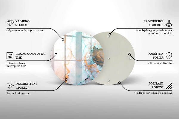 Unterlage für Kerzen Abstrakter Marmor