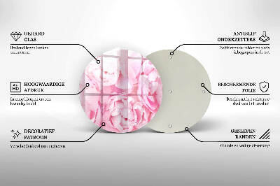 Unterlage für Kerzen Zarte Pfingstrosen