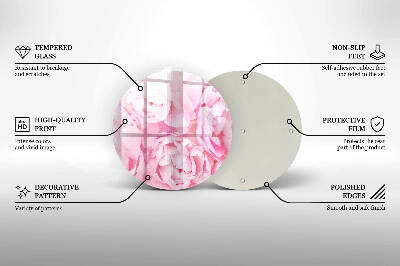 Unterlage für Kerzen Zarte Pfingstrosen
