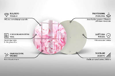 Unterlage für Kerzen Zarte Pfingstrosen