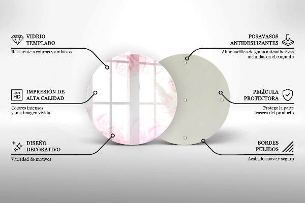 Unterlage für Kerzen Hintergrund mit zarten Rosen