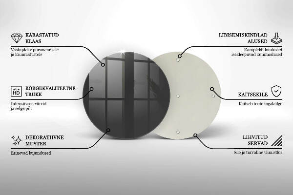 Unterlage für Kerzen Grau