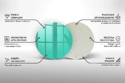 Unterlage für Kerzen Grüne Farbe