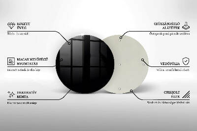 Unterlage für Kerzen Schwarze Farbe