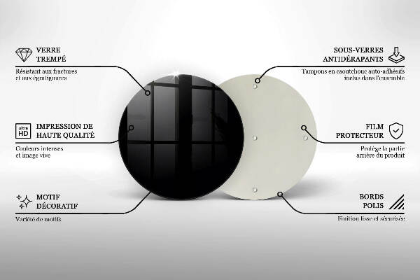 Unterlage für Kerzen Schwarze Farbe