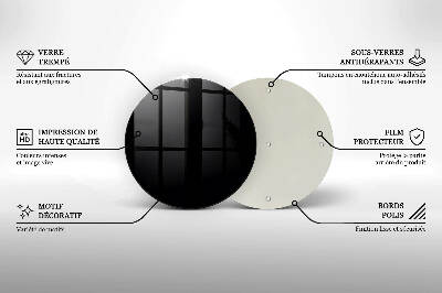 Unterlage für Kerzen Schwarze Farbe