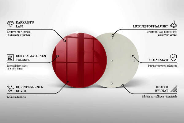 Unterlage für Kerzen Rote Farbe