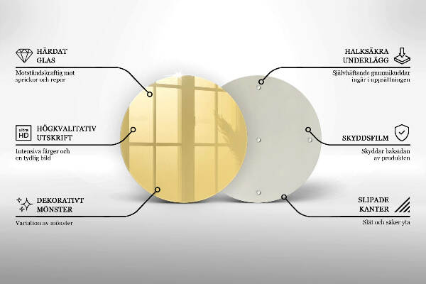 Unterlage für Kerzen Gelbe Farbe