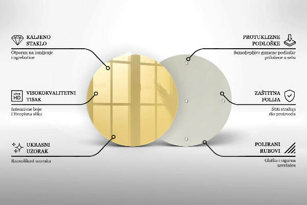 Unterlage für Kerzen Gelbe Farbe