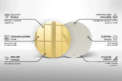 Unterlage für Kerzen Gelbe Farbe