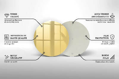 Unterlage für Kerzen Gelbe Farbe