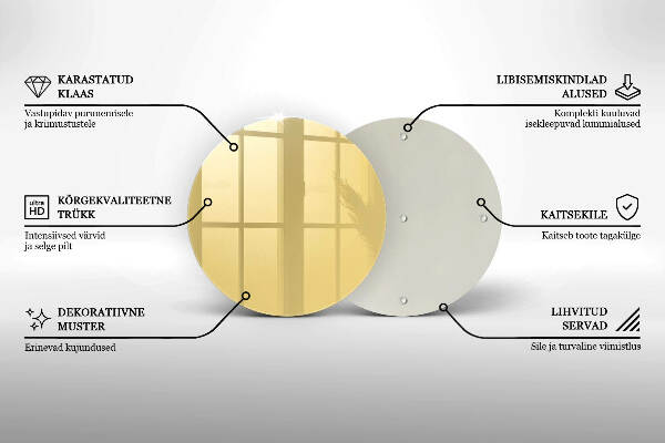 Unterlage für Kerzen Gelbe Farbe