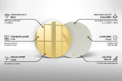 Unterlage für Kerzen Gelbe Farbe