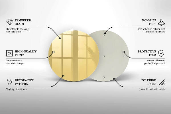 Unterlage für Kerzen Gelbe Farbe