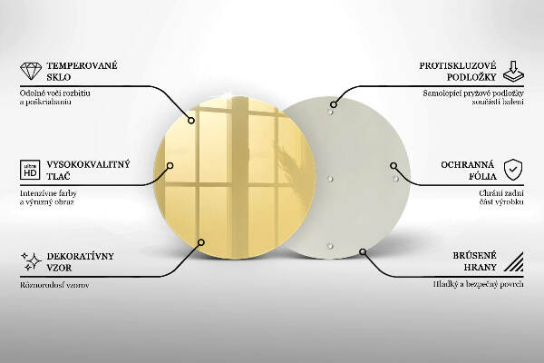 Unterlage für Kerzen Gelbe Farbe