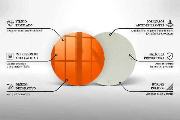 Unterlage für Kerzen Orange Farbe