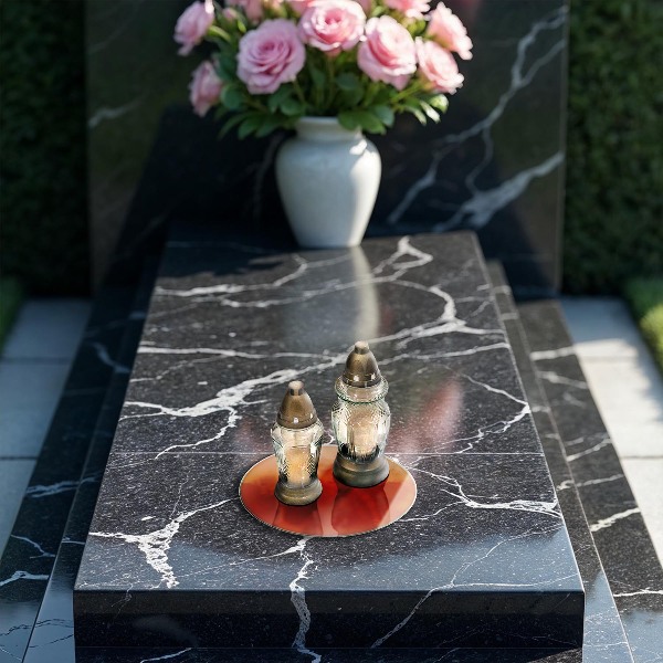 Unterlage für Kerzen Orange Farbe