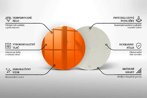 Unterlage für Kerzen Orange Farbe